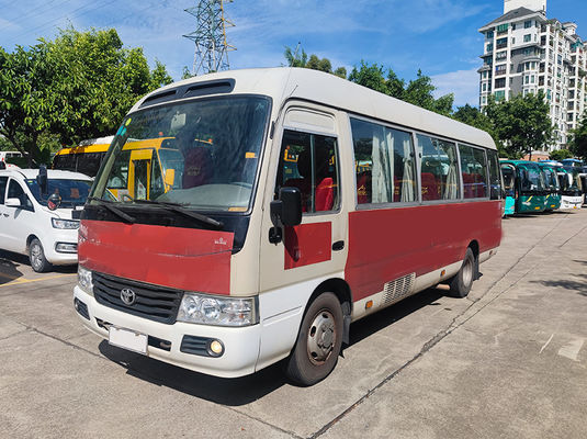 23 θέσεις Toyota Coaster μεταχειρισμένο ταξιδιωτικό λεωφορείο με χειροκίνητο κιβώτιο
