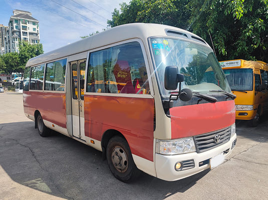 23 θέσεις Toyota Coaster μεταχειρισμένο ταξιδιωτικό λεωφορείο με χειροκίνητο κιβώτιο
