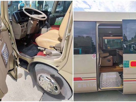 11 θέσεις μεταχειρισμένο μίνι λεωφορείο Toyota Coaster με χειροκίνητη μετάδοση