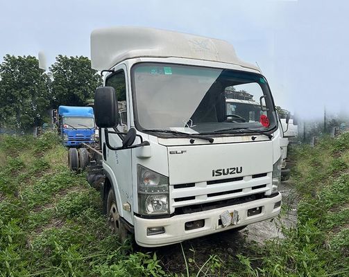 Χρησιμοποιημένο φορτηγό Isuzu ELF 600p φορτηγό φορτηγό 4KH1 κινητήρα ντίζελ και λευκό σώμα